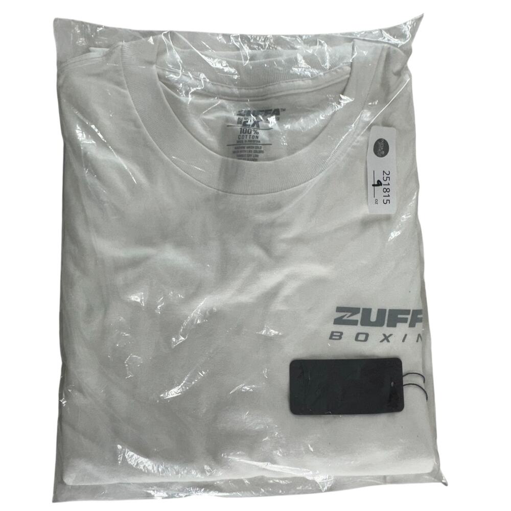 Zuffa Boxing T-Shirt Mens Size 2XL White Gray Cotton Gym Workout Brand New NWT